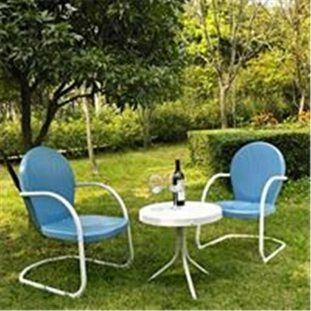 CLASSIC ACCESSORIES Crosley Furniture Griffith 3 Pc. Metal Outdoor Conversation Seating Set-Two Chairs VE2613740